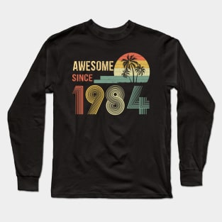 38 Years Old Awesome Since 1984 Gifts 38th Birthday Gift Long Sleeve T-Shirt